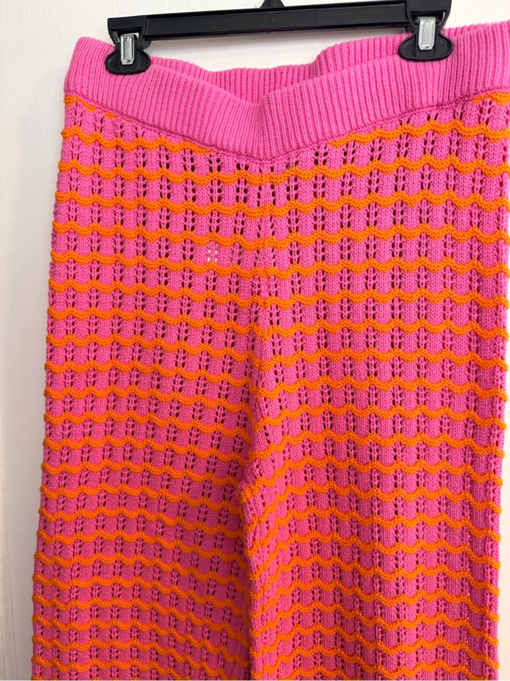BDG Pink and Coral Knit Wide-Leg Pants with Matching Jacket - Picture 5 of 13